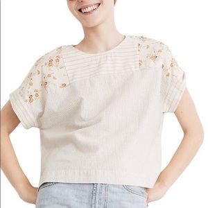 Madewell x New Denim Patchwork Top